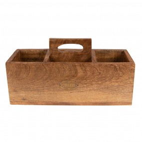 26H2228 Wooden Box 30x10x14 cm Brown Wood