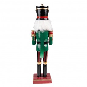 26PR3811 Figurine Casse-noisette 30 cm Vert Rouge Polyrésine Décoration de Noël