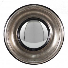 262S235 Specchio Ø 18 cm Color argento Nero Plastica Rotondo Specchio convesso