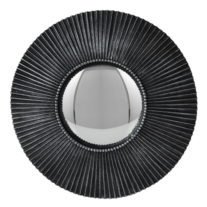 62S245 Miroir Ø 29 cm Gris Plastique Rond Miroir convexe