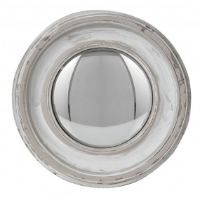 262S247 Mirror Ø 23 cm White Plastic Round Convex Mirror