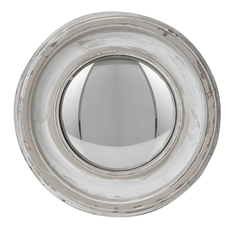 62S247 Miroir Ø 23 cm Blanc Plastique Rond Miroir convexe