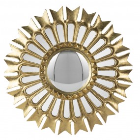 262S255 Mirror Ø 38 cm Gold colored Plastic Round Convex Mirror
