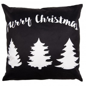 2BWX22 Federa per cuscino 45x45 cm Nero Bianco  Poliestere Albero di Natale Quadrato Copricuscino decorativo
