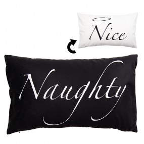 2BWX36-2 Cushion Cover 30x50 cm White Black Polyester Rectangle Pillow Cover