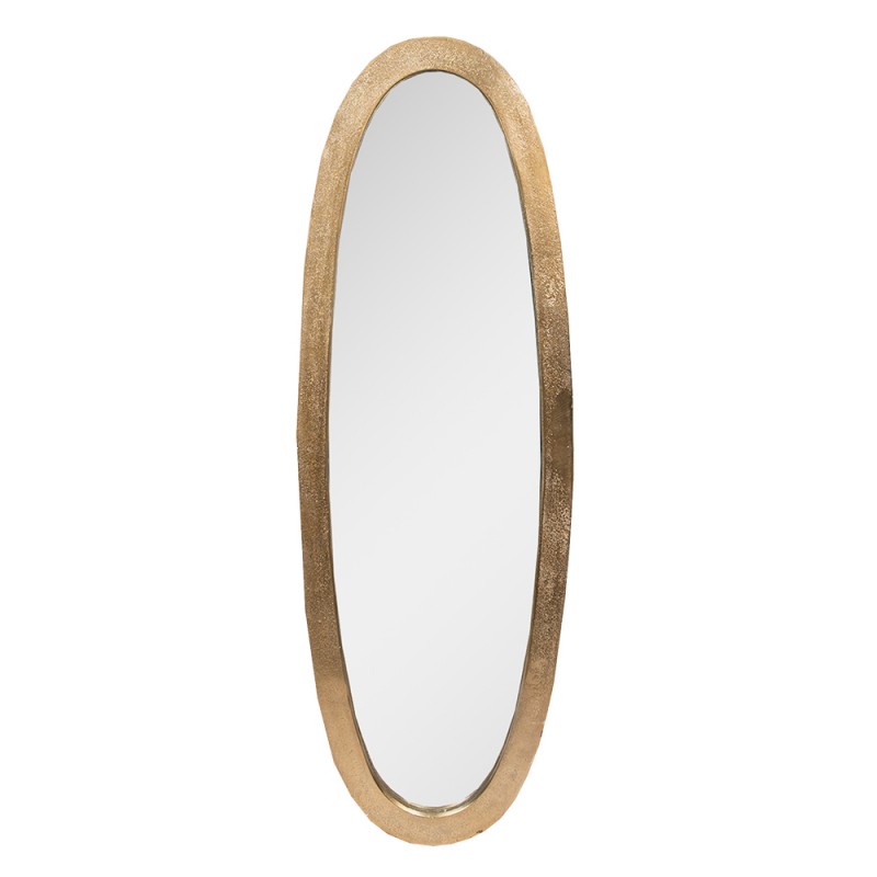 52S278 Miroir 33x99 cm Couleur or Verre Aluminium Ovale Grand miroir