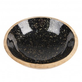 26H2247 Decorative Bowl Ø 20x7 cm Brown Wood Round Serving Platter