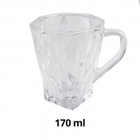 26GL4199 Mug 170 ml Glass Round Coffee Mug
