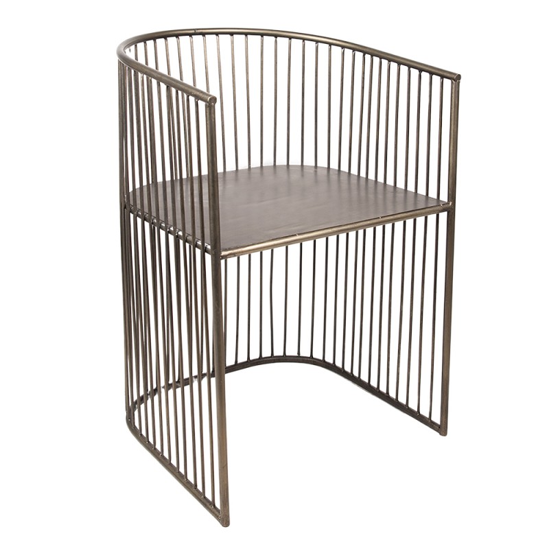 5Y1132 Dining Chair 53x51x79 cm Grey Iron Semicircle Chair