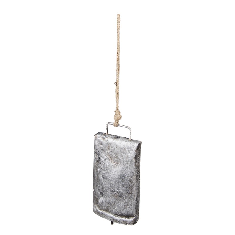 6Y5440 Bell with Clapper 8x4x14 cm Silver colored Iron Rectangle
