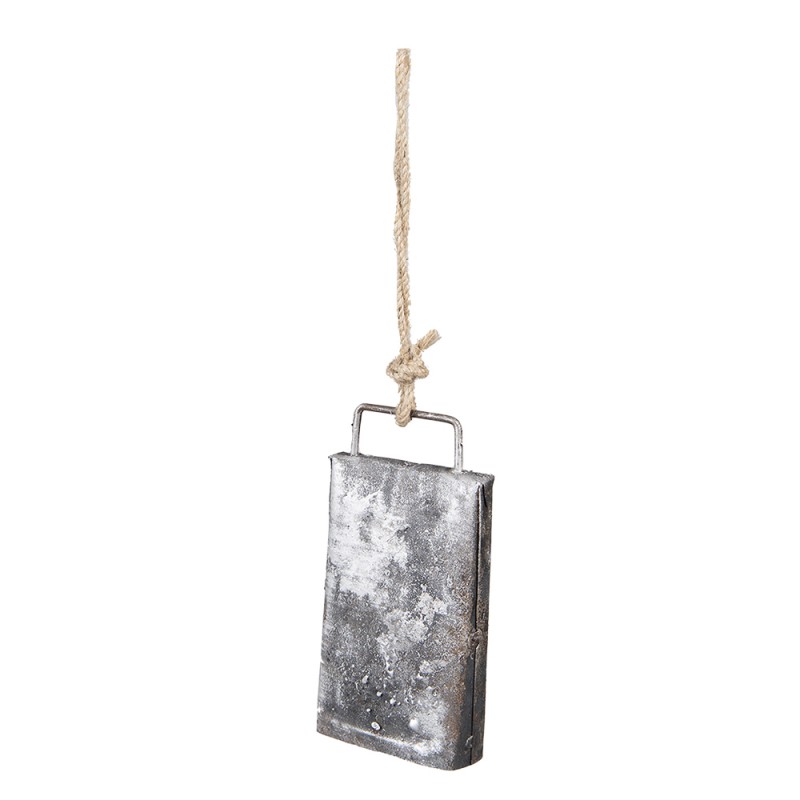 6Y5441 Bell with Clapper 10x4x19 cm Silver colored Iron Rectangle