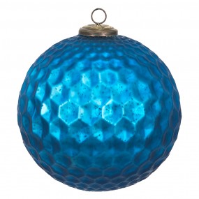 26GL3733 Kerstbal XL  Ø 25 cm Blauw Glas Kerstdecoratie