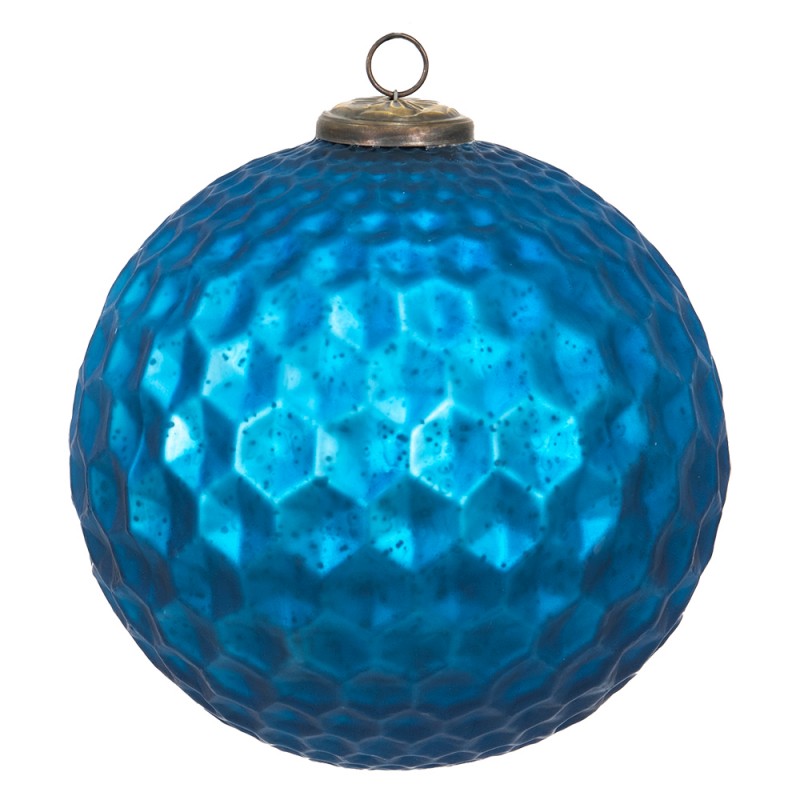 6GL3733 Kerstbal XL  Ø 25 cm Blauw Glas Kerstdecoratie