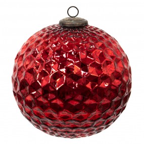 26GL3734 Kerstbal XL  Ø 25 cm Rood Glas Kerstdecoratie