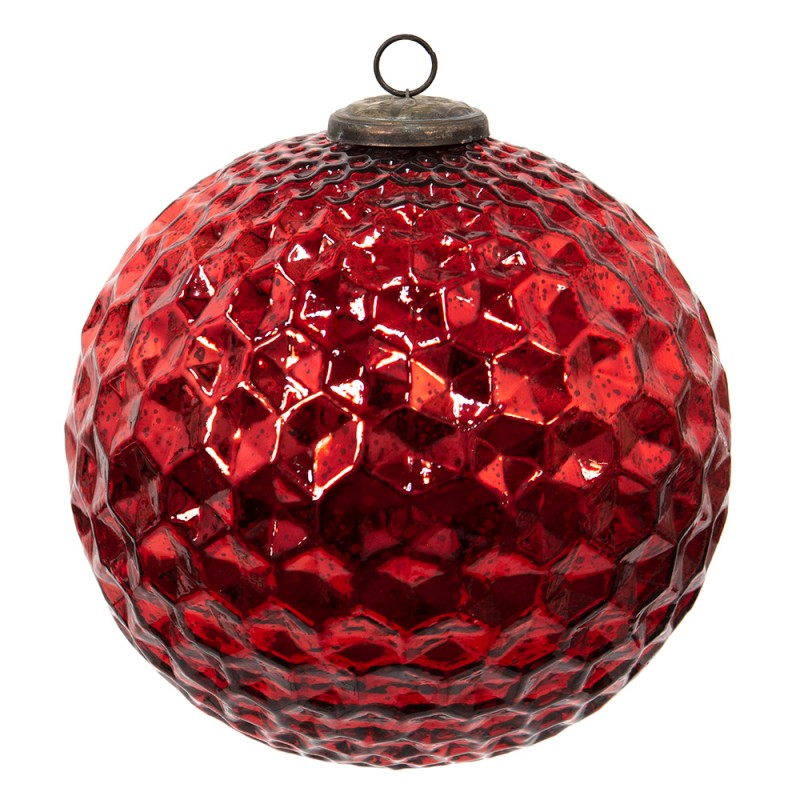 6GL3734 Kerstbal XL  Ø 25 cm Rood Glas Kerstdecoratie