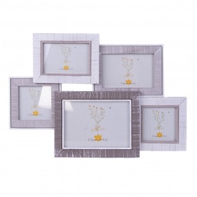 22F0964 Photo Frame 18x13 cm Grey White Wood Picture Frame