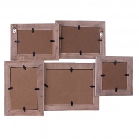 22F0971 Photo Frame 15x10 cm Brown White Wood Picture Frame