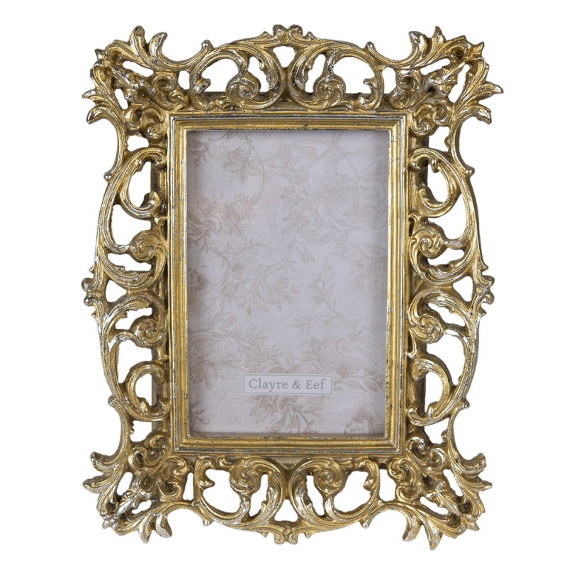 2F0908 Photo Frame 10x15 cm Gold colored Plastic Picture Frame