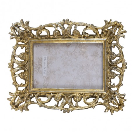 2F0908 Photo Frame 10x15 cm Gold colored Plastic Picture Frame