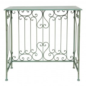 250671 Side Table 95x35x90 cm Green Brown Iron Rectangle Console Table