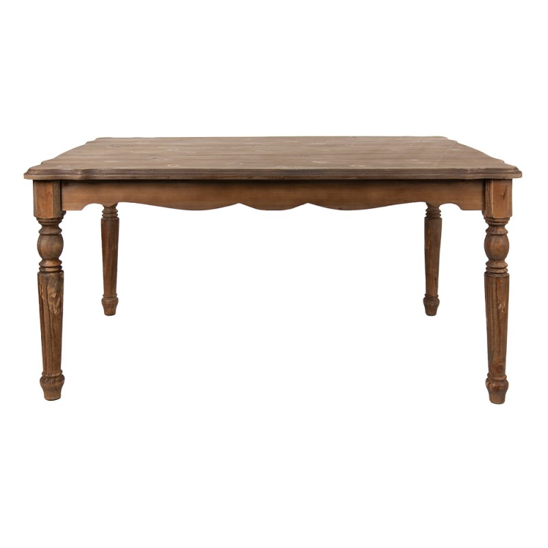 5H0548 Dining Table 151x96x79 cm Brown Wood Rectangle Table