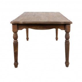 25H0548 Dining Table 151x96x79 cm Brown Wood Rectangle Table