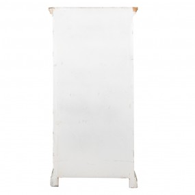 25H0569 Mensola da parete 76x38x151 cm Bianco Marrone  Legno  Armadio di archiviazione