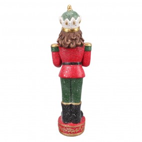 25PR0098 Figurine Casse-noisette 65 cm Vert Rouge Polyrésine Décoration de Noël
