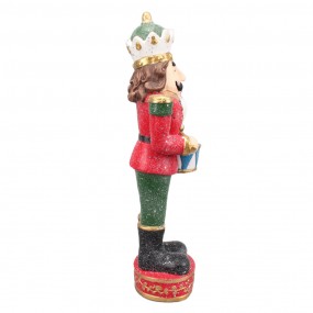 25PR0098 Figurine Casse-noisette 65 cm Vert Rouge Polyrésine Décoration de Noël