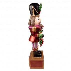 25PR0103 Figurine Nutcracker 124 cm Purple Red Polyresin Christmas Decoration