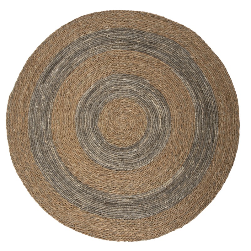 5RO0099 Rug Ø 120 cm Brown Seagrass Round