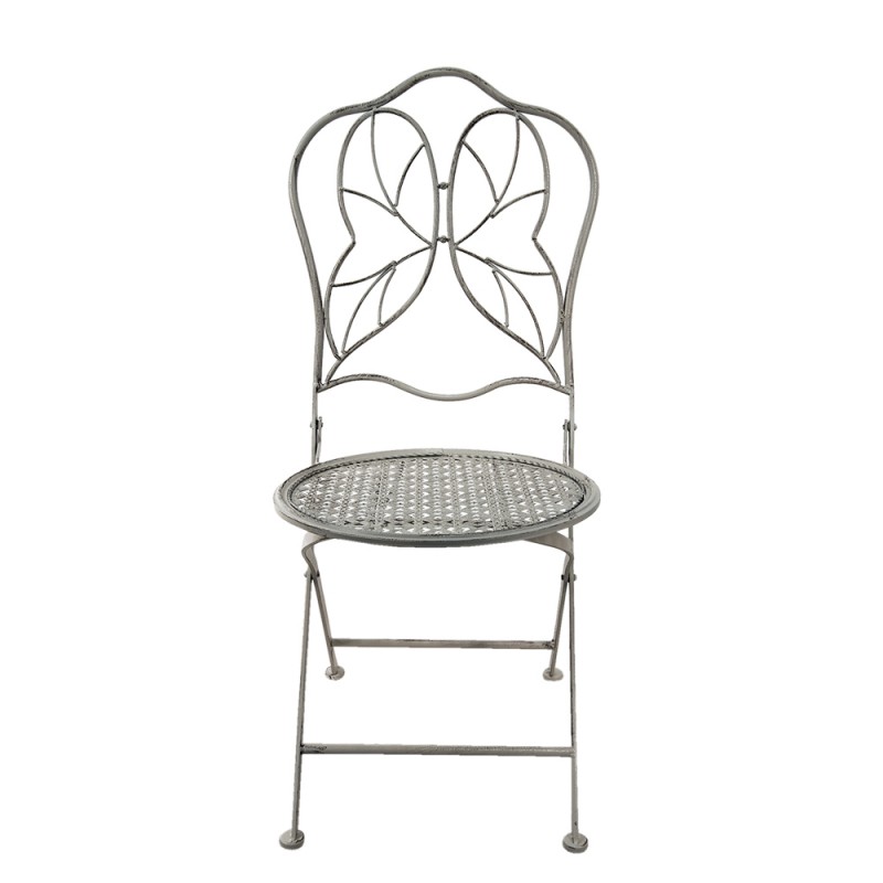 5Y0983 Bistro Chair 40x47x93 cm White Iron Butterfly Patio Chair