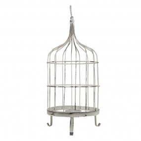 25Y3477 Décoration de cage Oiseau 61 cm Blanc Métal Rond Décoration cage à oiseaux