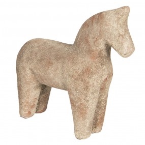 26CE1221 Decorazione Cavallo 20 cm Marrone Ceramica