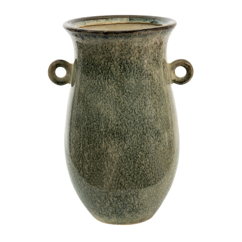 6CE1405 Vase 18x14x26 cm Grün Keramik Dekoration Vase