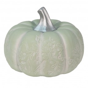 26CE1487 Decoration Pumpkin Ø 23x18 cm Green Silver colored Ceramic