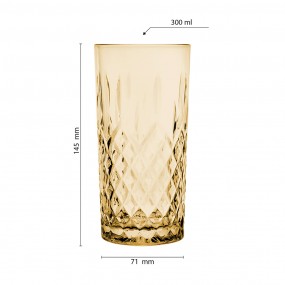 26GL3469 Wasserglas 280 ml Braun Glas Trinkbecher