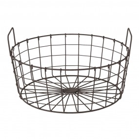 26Y4304 Storage Basket Ø 36x19 cm Brown Iron Basket