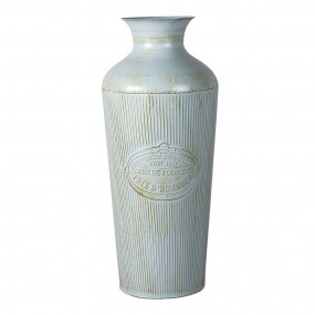 26Y4624 Vase Ø 22x47 cm Blau Zink Rund Dekoration Vase