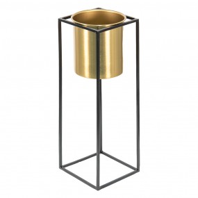26Y4824 Planter 14x14x44 cm Gold colored Black Iron Plant Stand