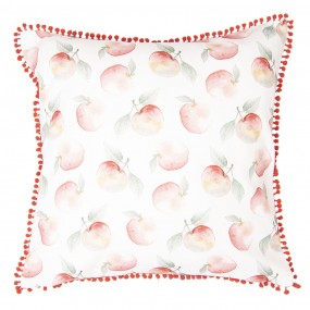 2APY21 Federa per cuscino 40x40 cm Bianco Rosso  Cotone Mela Quadrato Copricuscino decorativo