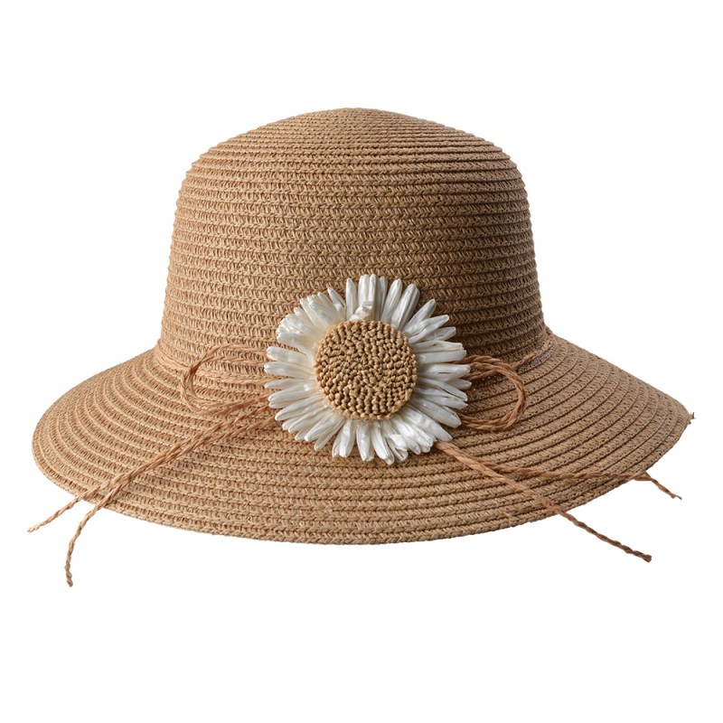 JZHA0085 Cappello da donna Marrone Paglia di carta Cappello da sole