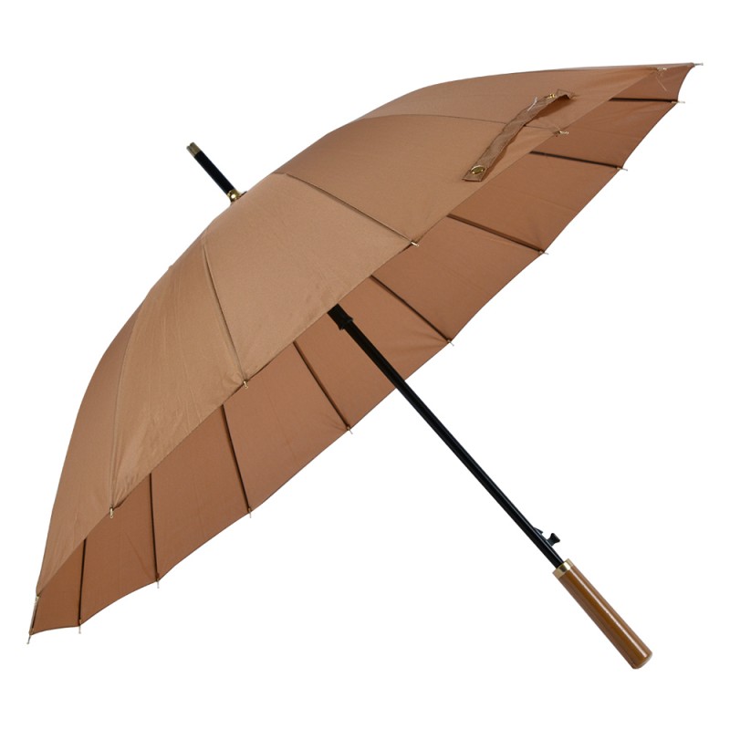 JZUM0032CH Erwachsenen-Regenschirm Ø 100 cm Braun Polyester Regenschirm