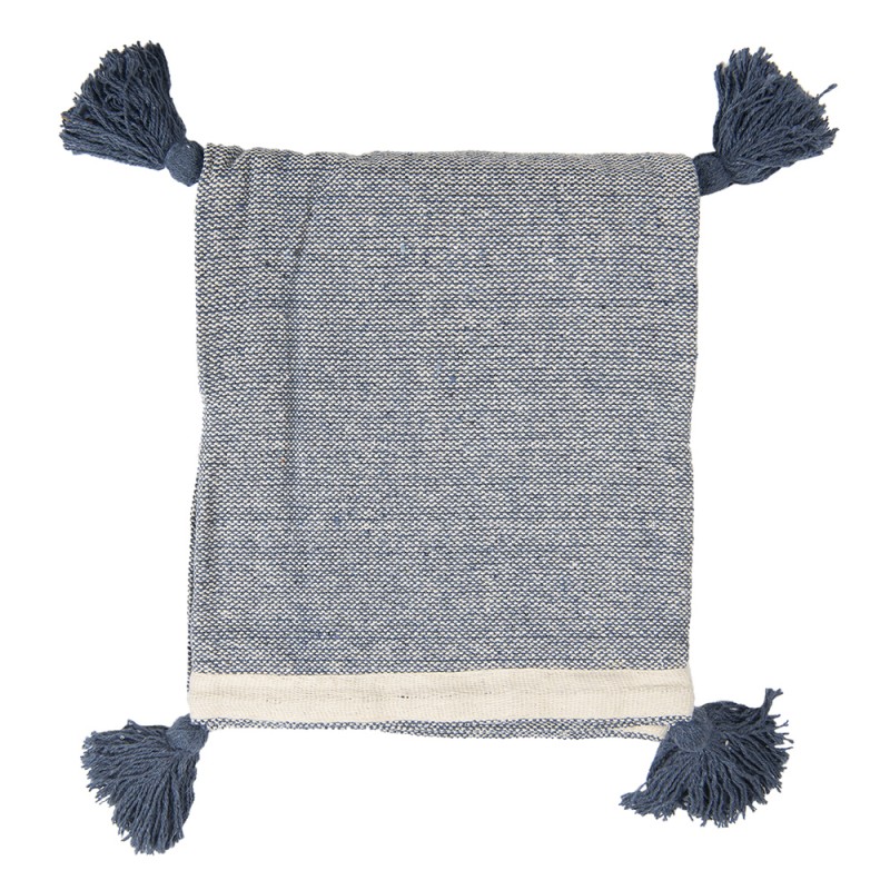 KT060.112BL Throw Blanket 125x150 cm Blue Cotton Blanket