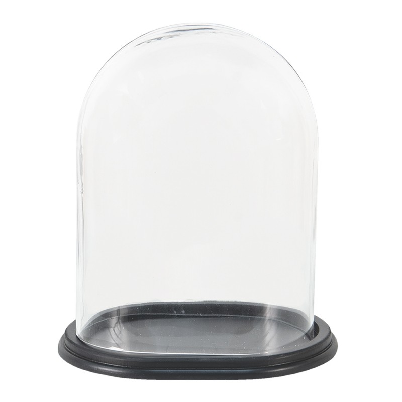 6GL3482 Cloche 23x16x27 cm Wood Glass Glass Bell Jar