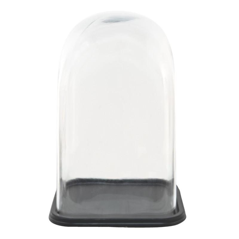 6GL3483 Cloche 30x30x43 cm Wood Glass Square Glass Bell Jar