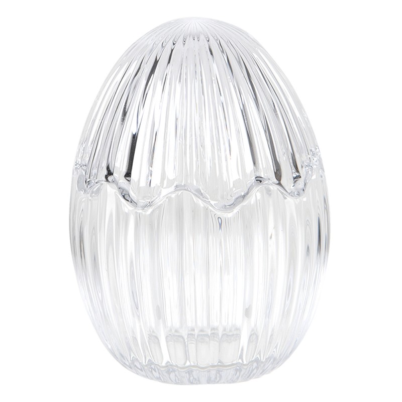 6GL3383 Glass Jar Egg Ø 9x12 cm Glass Jar