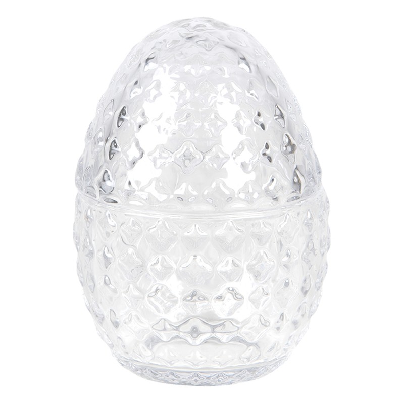 6GL3385 Glass Jar Egg Ø 9x12 cm Glass Jar