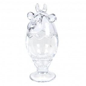 26GL3387 Glass Jar Cow Ø 8x19 cm Glass Jar