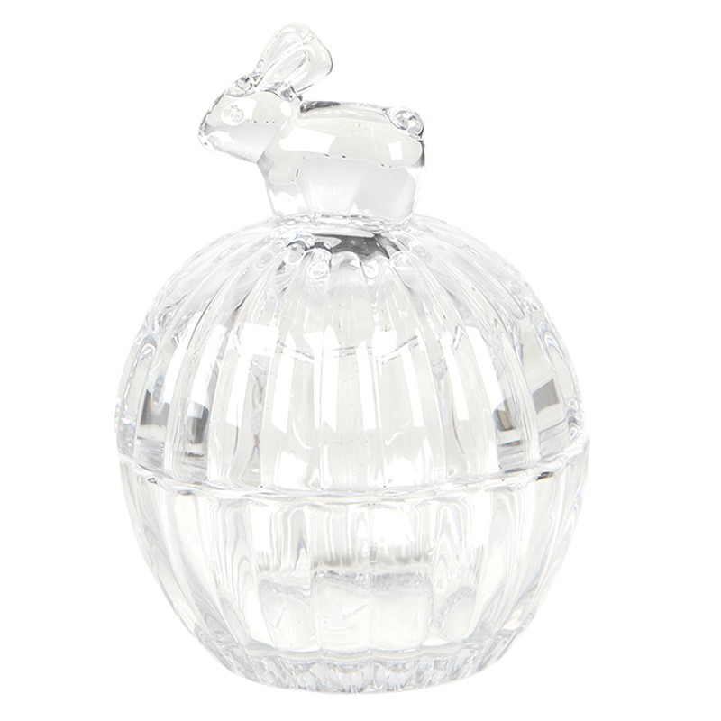 6GL3393 Glass Jar Rabbit 8x8x11 cm Glass Jar